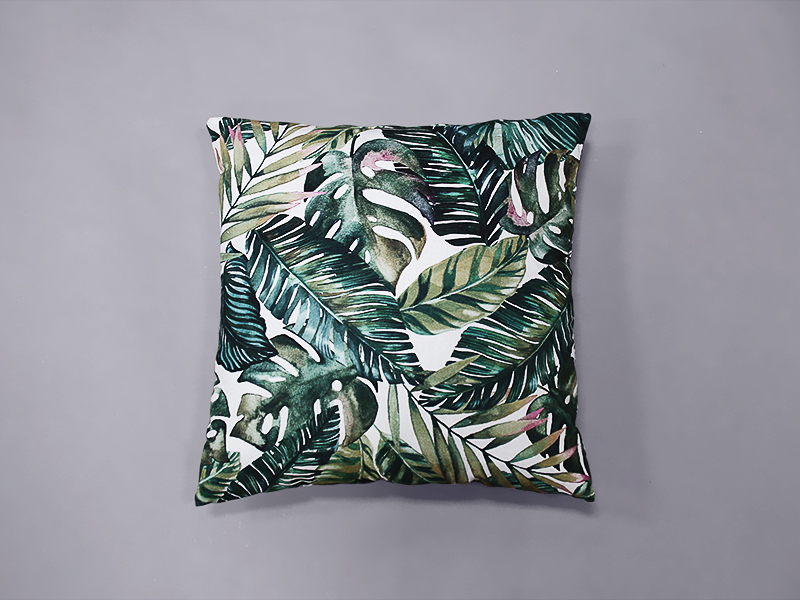 tropical patterned cushion