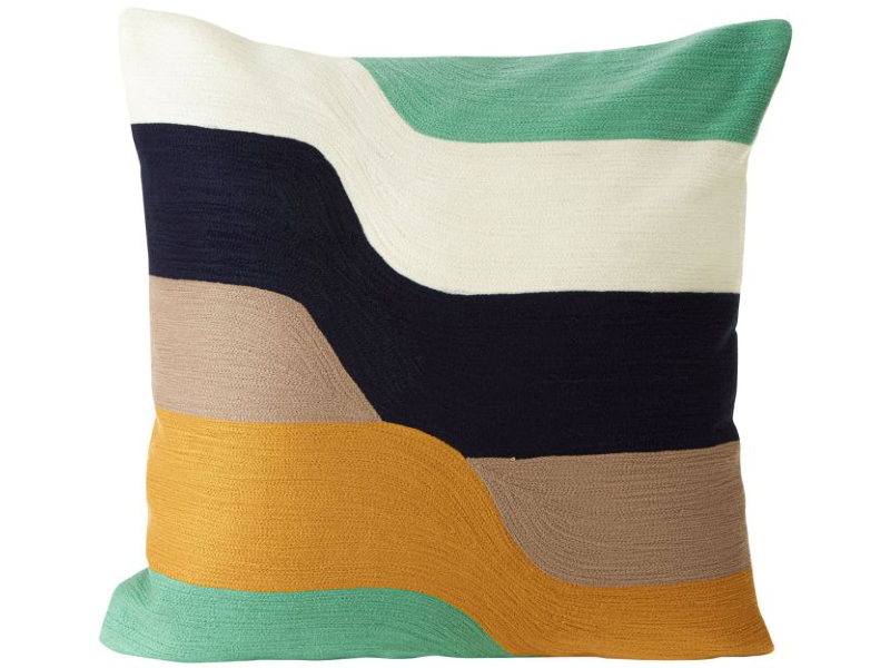 cushion with stripes