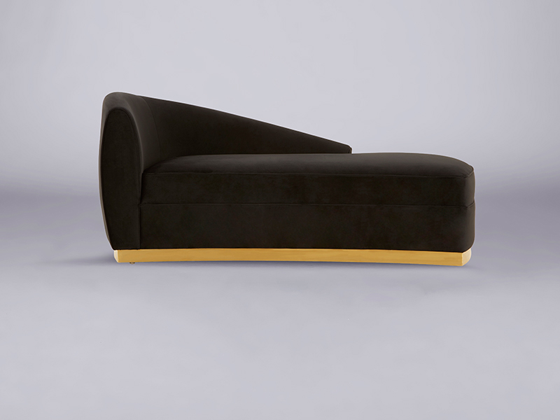 black and gold velvet lounge chair