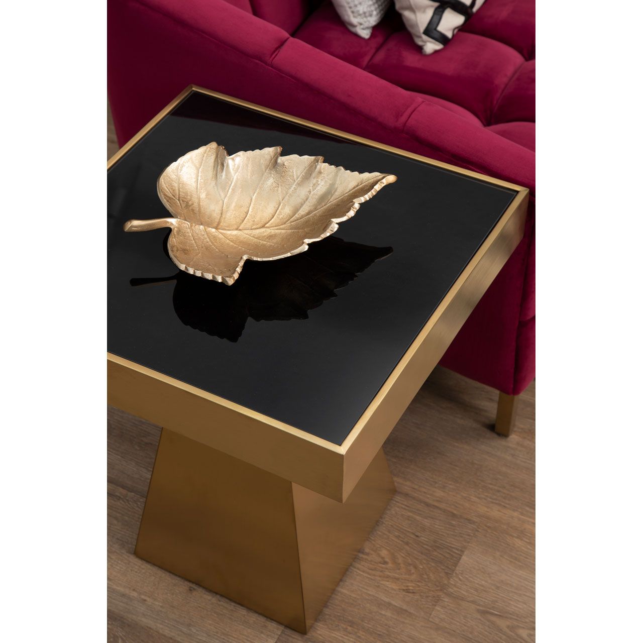 gold side table