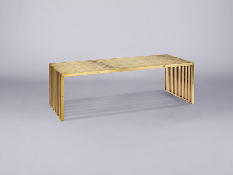 gold metal coffee table