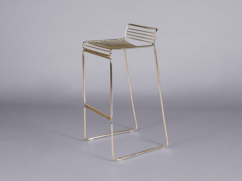 gold metal stools