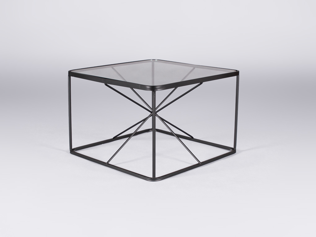 metal and glass coffee table