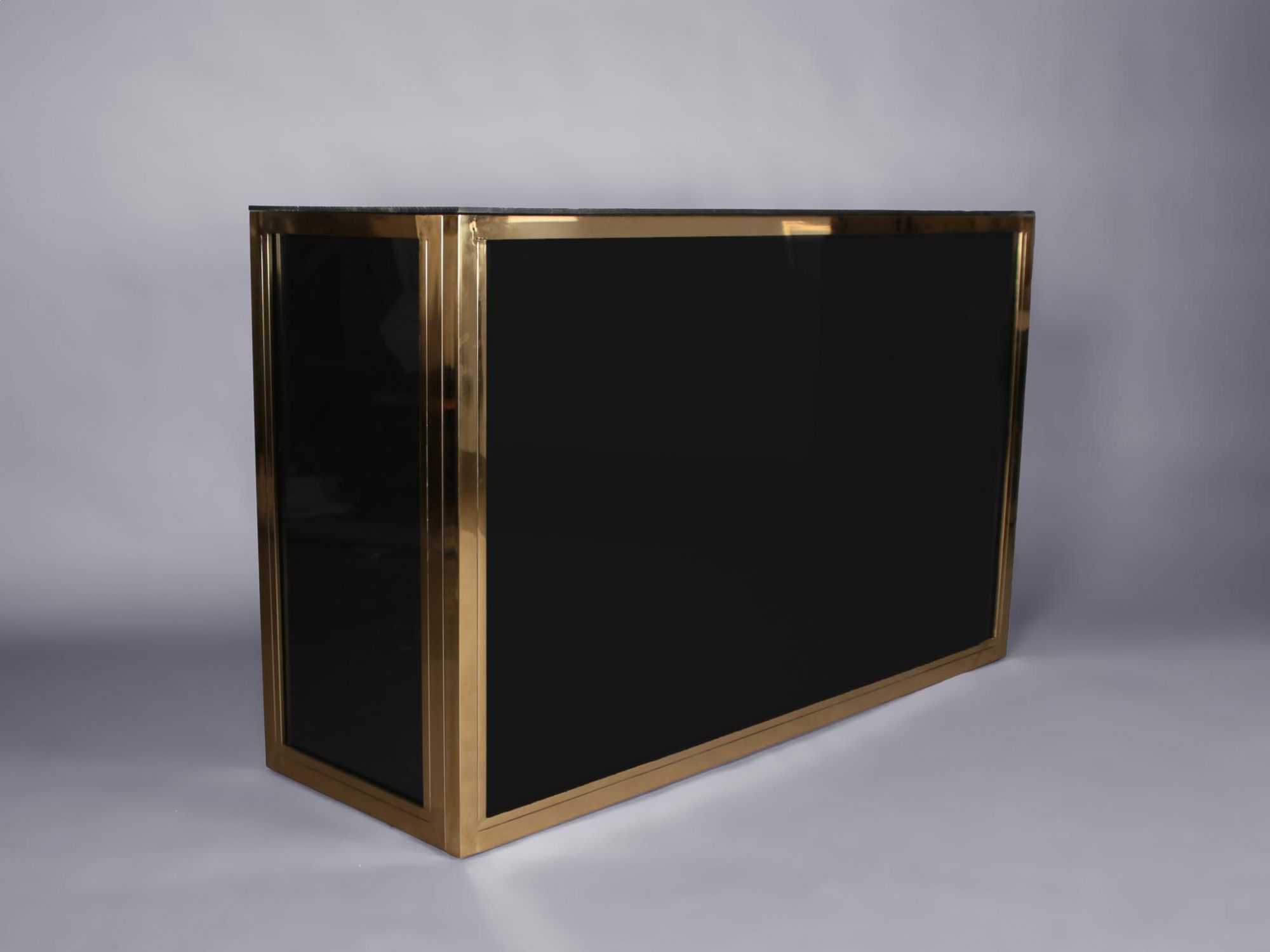 Furniture On The Move - Black bar hire with gold detail on edges