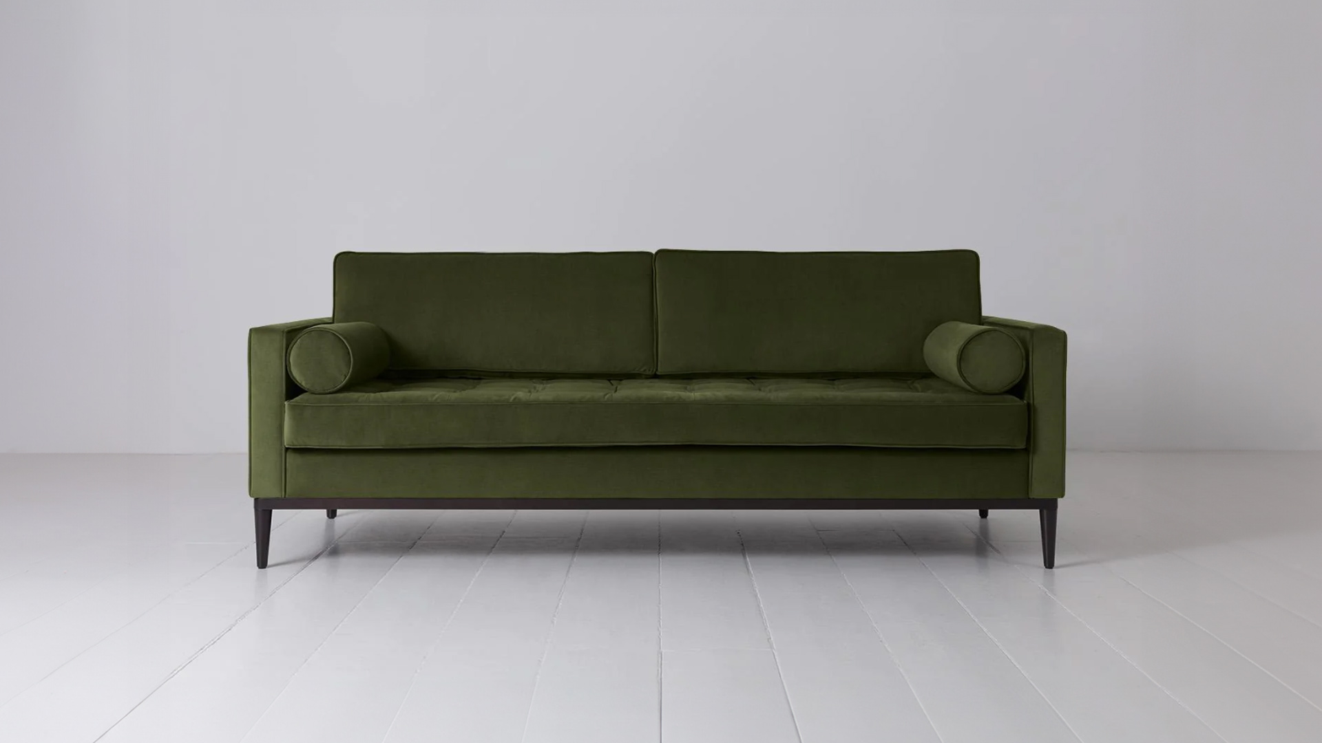 Green Copenhagen sofa is a contemporary 3 seat sofa inspired by the designs of the mid-century era