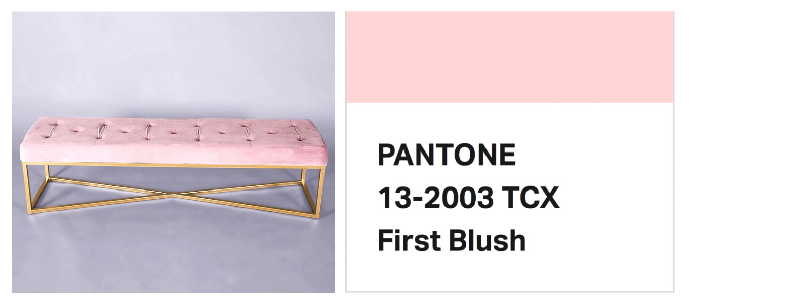 pink velvet bench