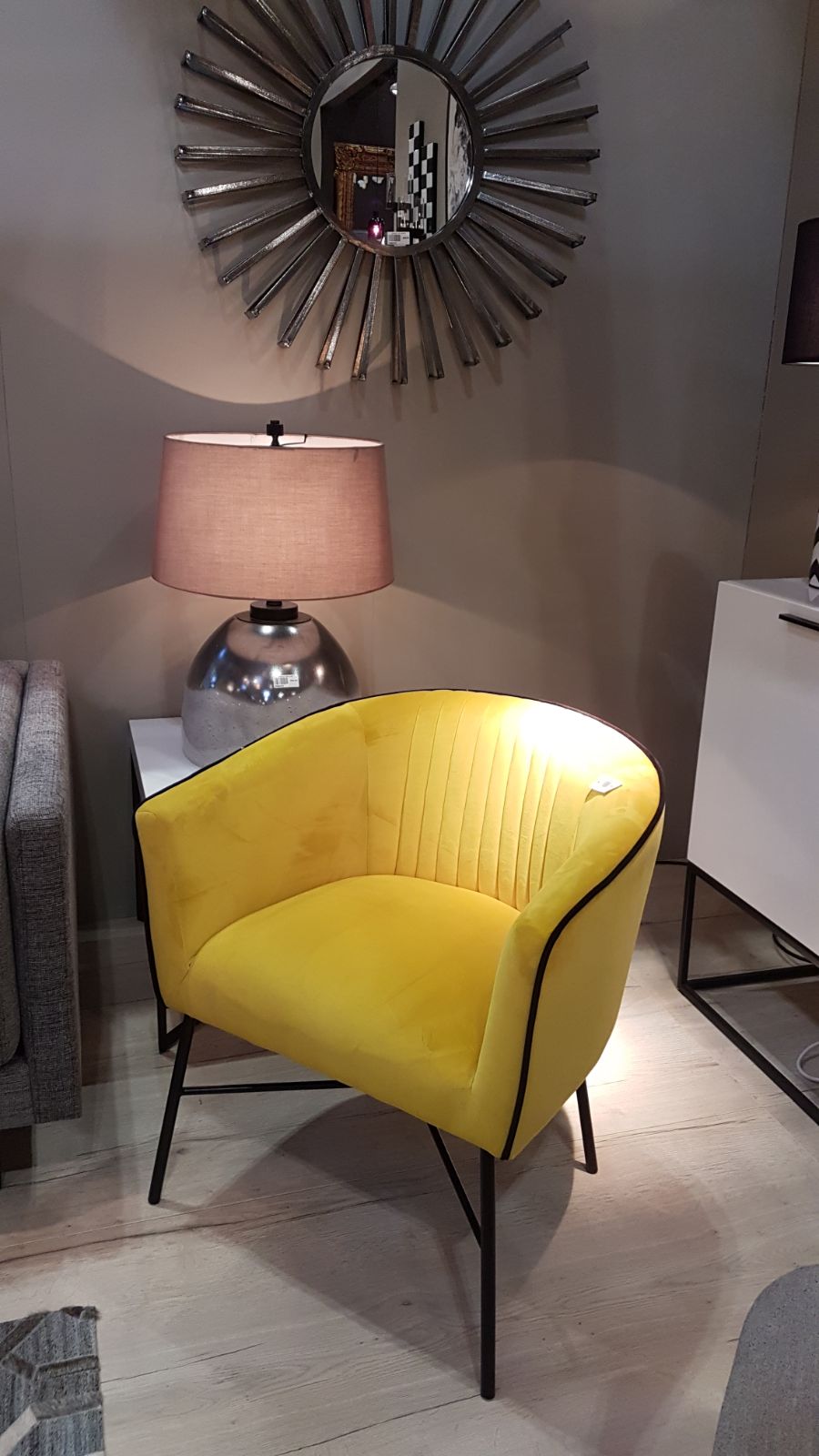 image of a mustard yellow armchair