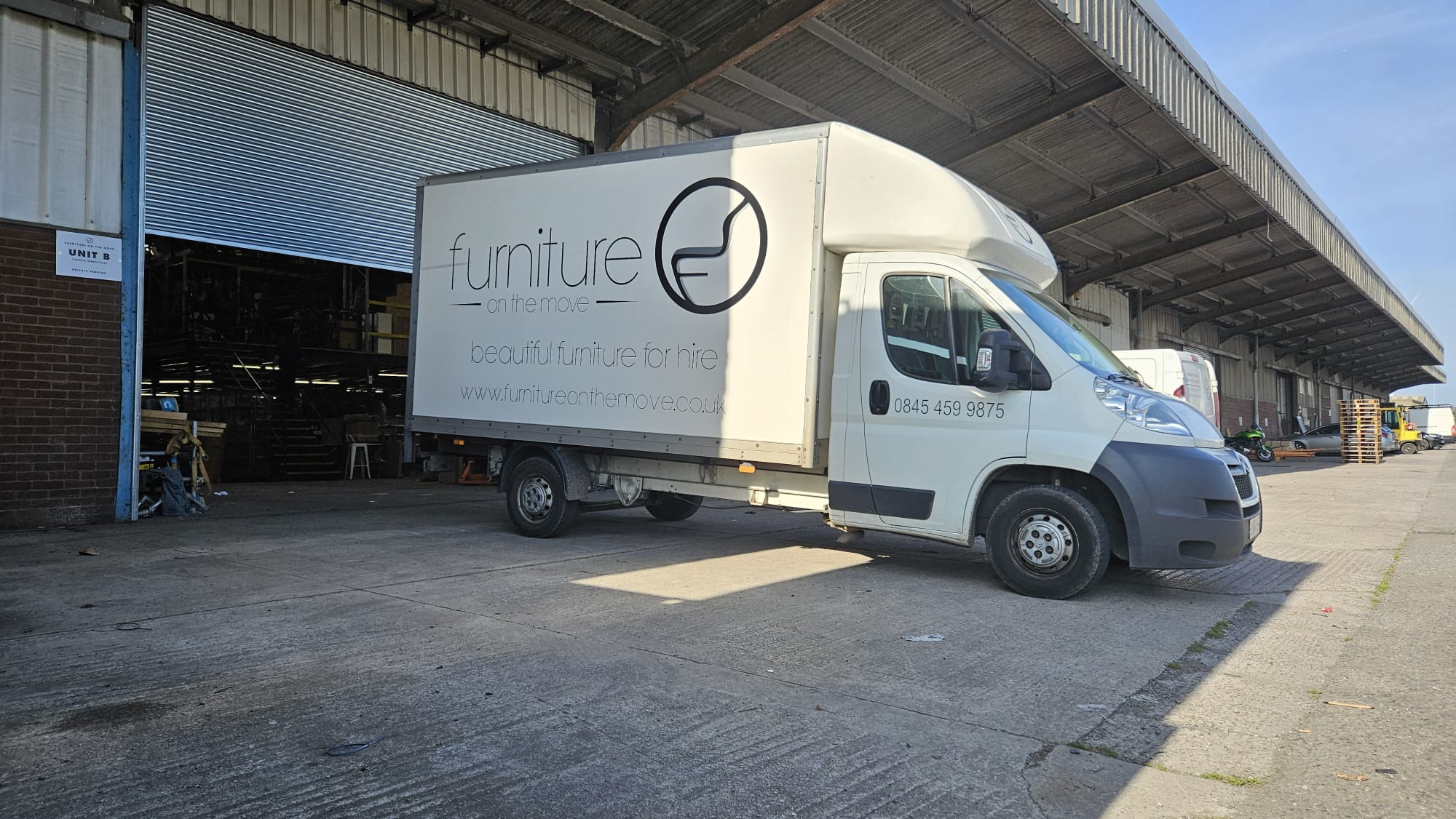 Furniture On The Move Van Delivering Furniture Hire To Events