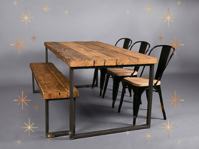 rustic dining table