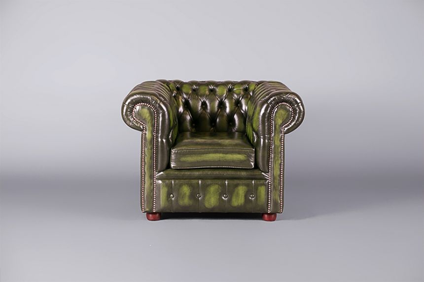 Chesterfield Club Armchair - Green thumnail image