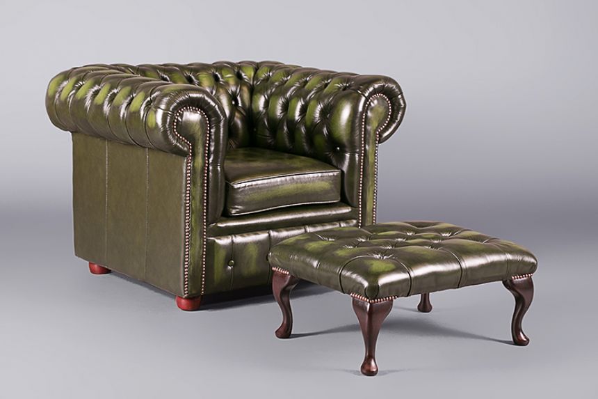 Chesterfield Club Armchair - Green thumnail image