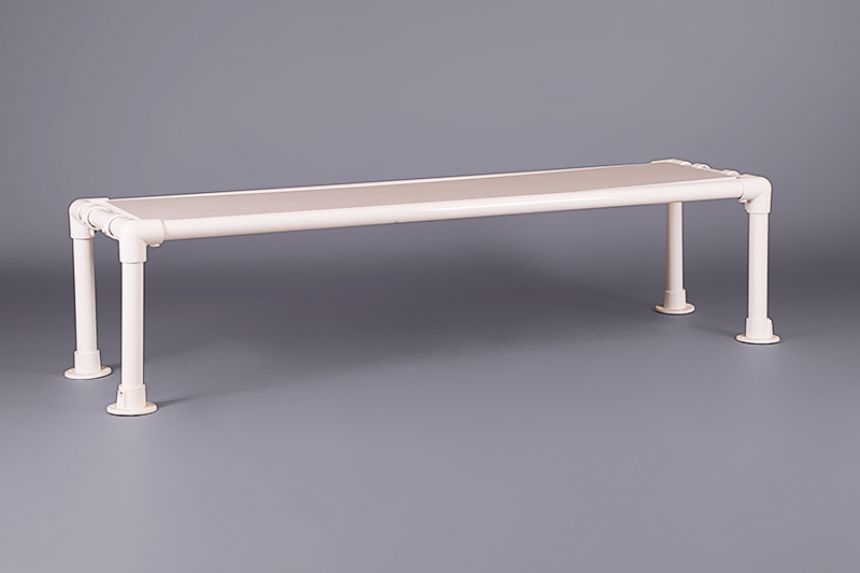 White Pipe and Wood Bench thumnail image