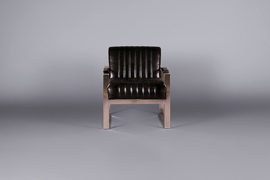 Tourino Black Leather Armchair main image
