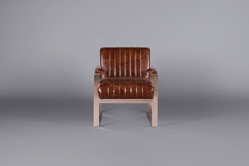 Tourino Brown Leather Armchair thumnail image