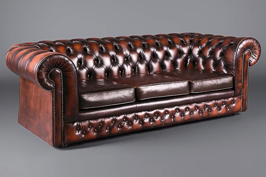 Chesterfield 3 seater sofa - Brown  main image