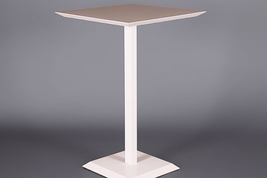 White Metal Outdoor Poseur Table thumnail image