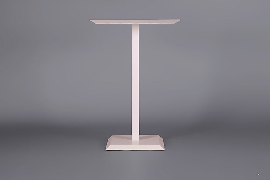 White Metal Outdoor Poseur Table main image