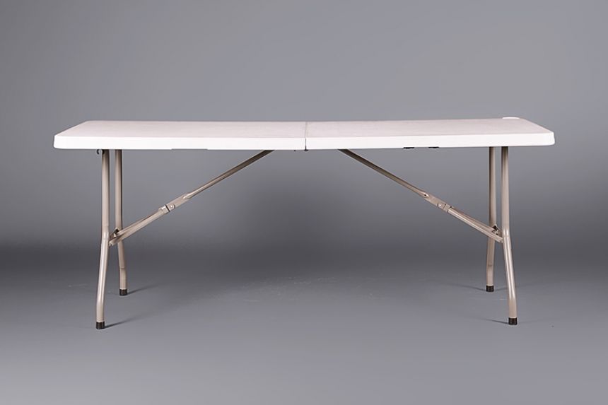 Simple White Plastic 6ft Folding Table main image