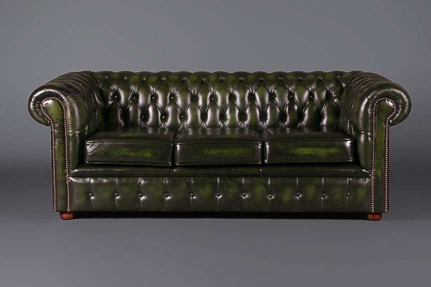 Chesterfield 3 seater sofa - Green  thumnail image