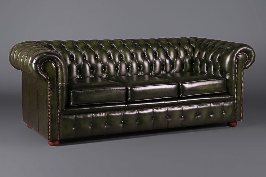 Chesterfield 3 seater sofa - Green  main image