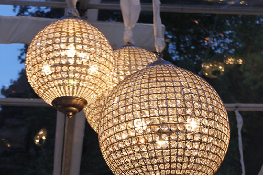 Gold Crystal Chandelier - Small thumnail image