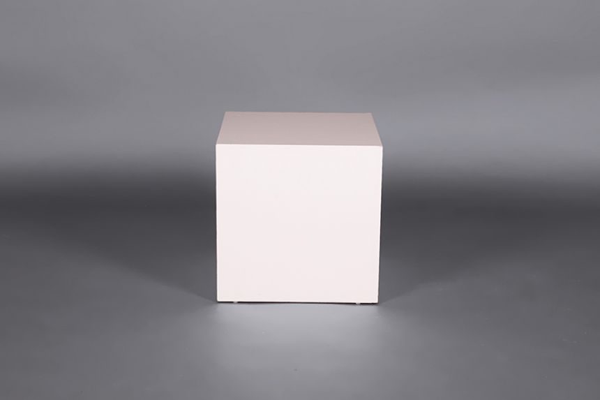 White Satin Cube Coffee Table thumnail image