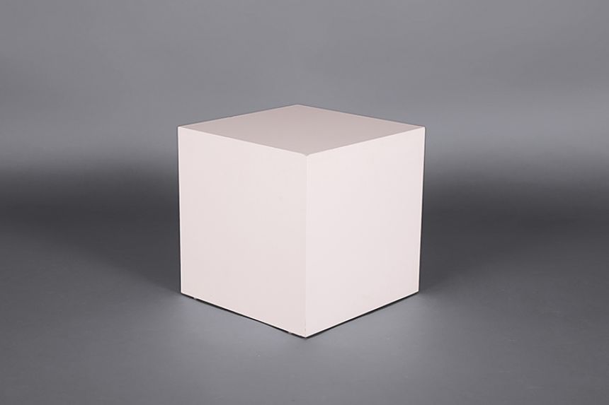 White Satin Cube Coffee Table main image