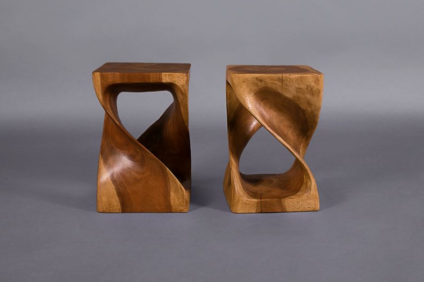 Twist Table/Stool - Wood thumnail image