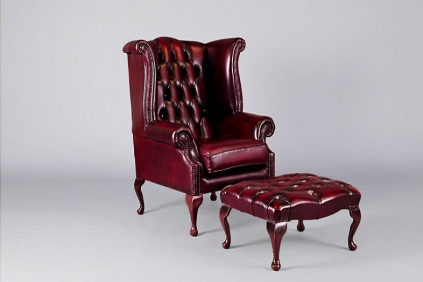 Chesterfield Footstool - Oxblood  main image