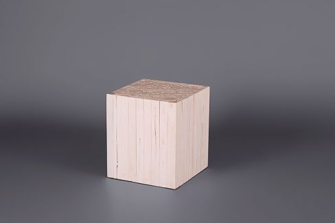 Whitewash Bamboo Cube