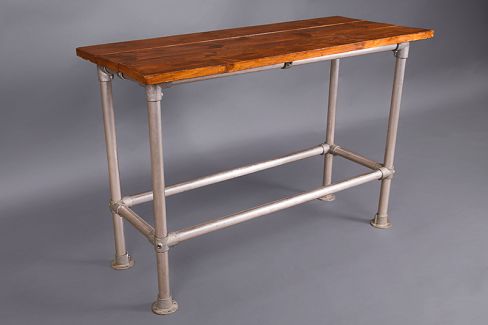 Pipe and Wood High Drinks Table