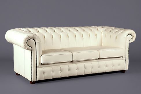 Chesterfield 3 seater sofa - White 