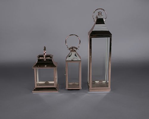 Chrome Lantern – Rectangular