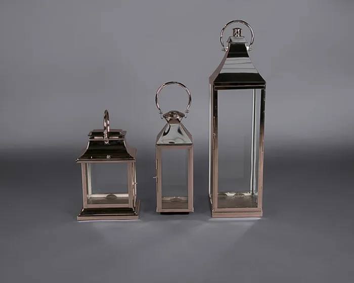 Chrome Lantern – Rectangular
