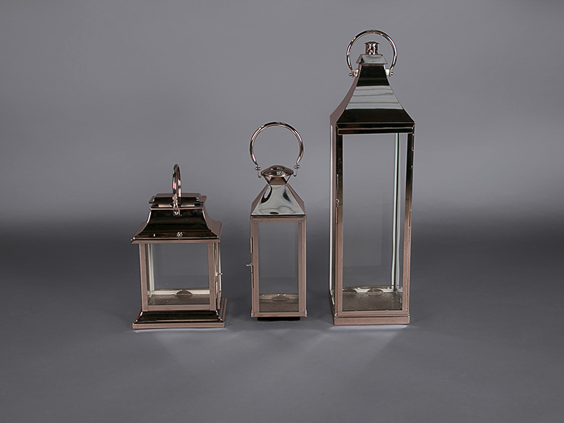 Chrome Lantern – Rectangular