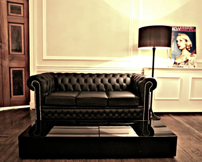 Black High Gloss Floor Lamp