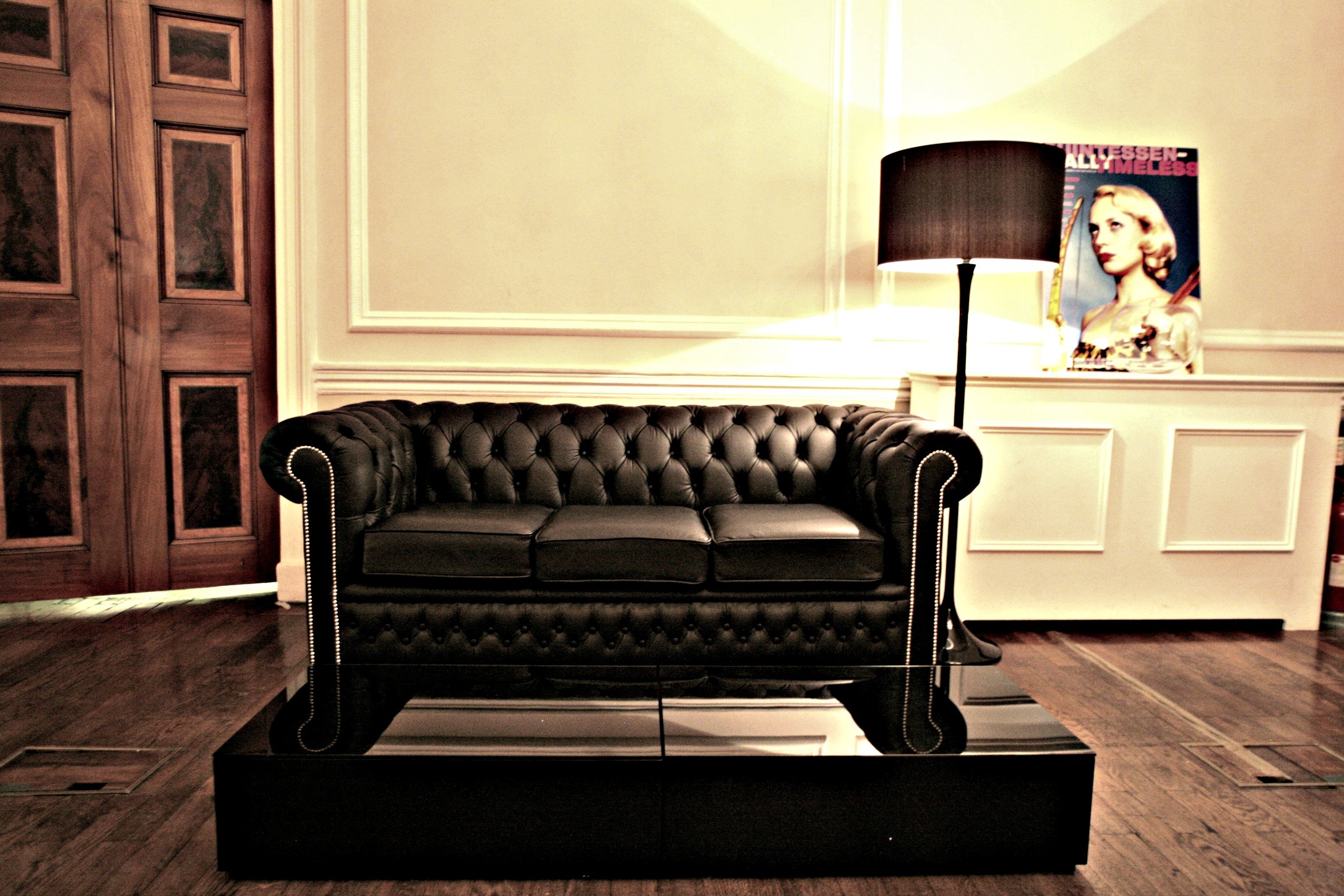 Black High Gloss Floor Lamp