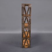 Industrial Aged Four Shelf Bookcase