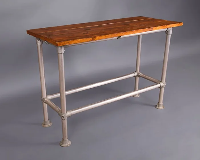 Pipe and Wood High Drinks Table