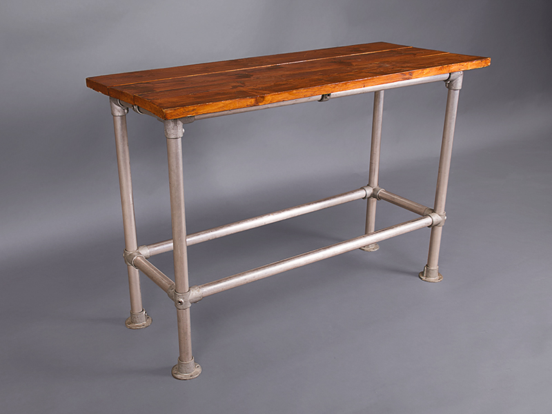 Pipe and Wood High Drinks Table