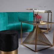 Velvet Low Stool Black