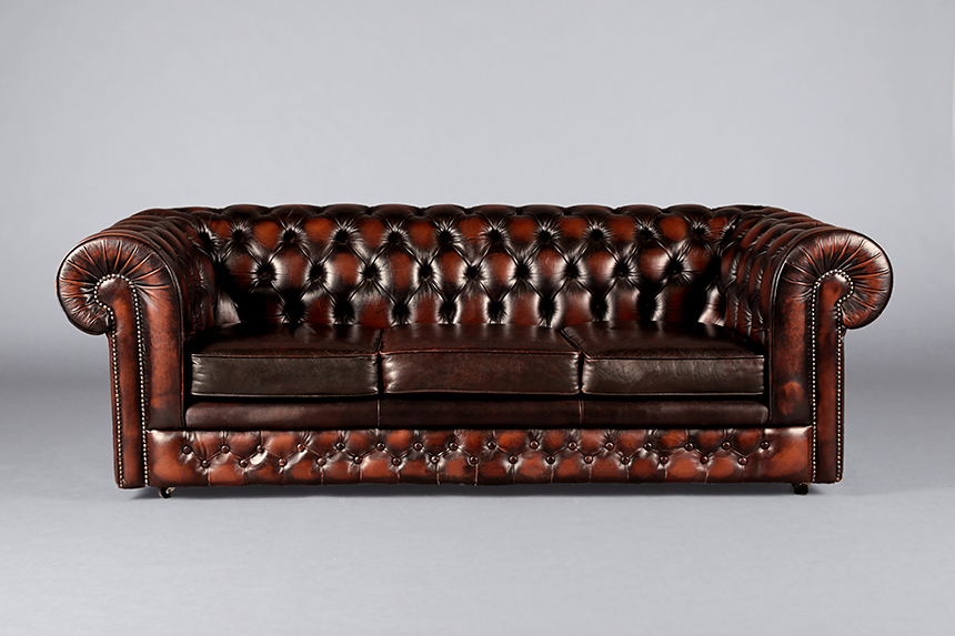 3 Seater Chesterfield – Brown