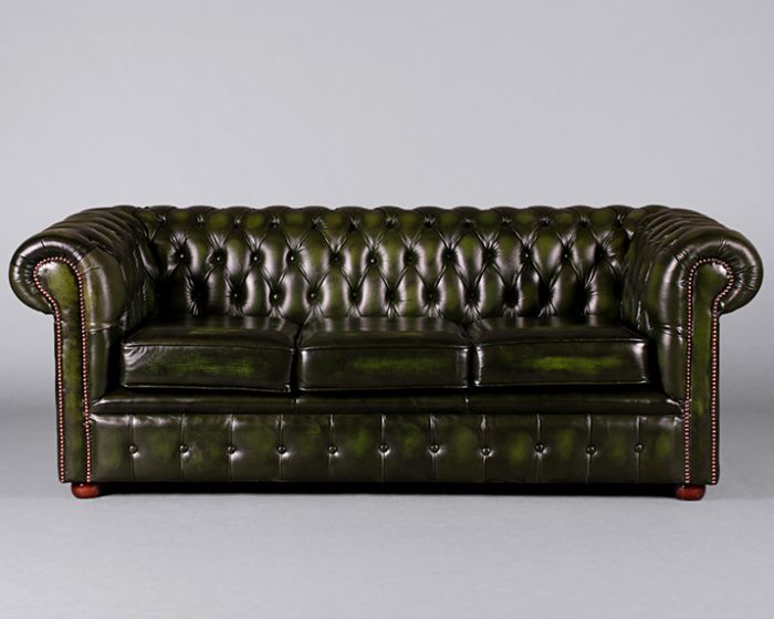 3 Seater Chesterfield – Green