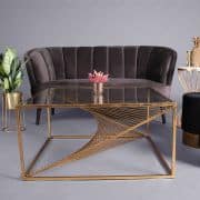 Velvet Low Stool Black