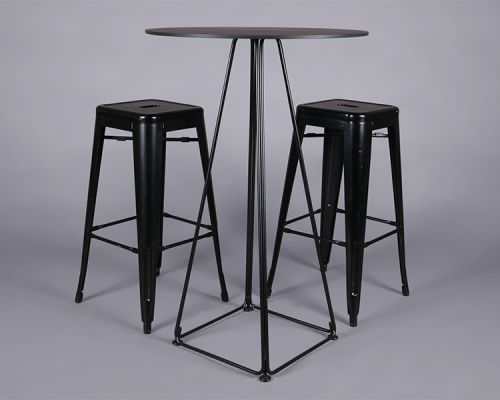 Metal Bar Stool – Black