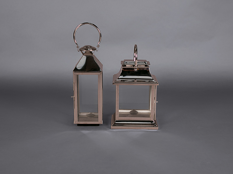 Chrome Lantern – Tall Hanging