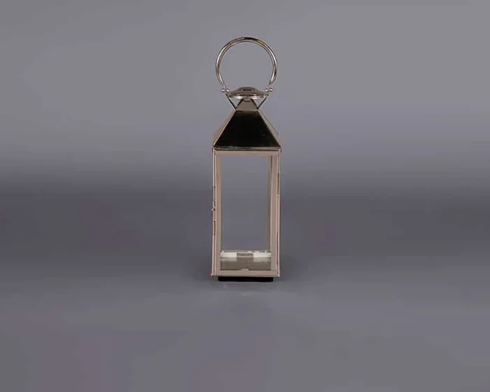 Chrome Lantern – Tall Hanging