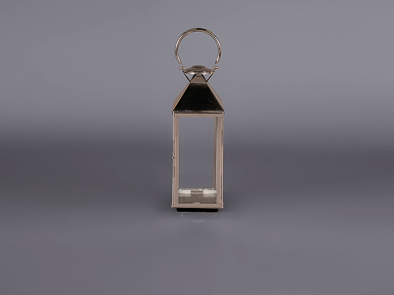 Chrome Lantern – Tall Hanging