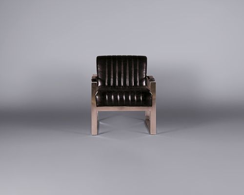 Tourino Black Leather Armchair