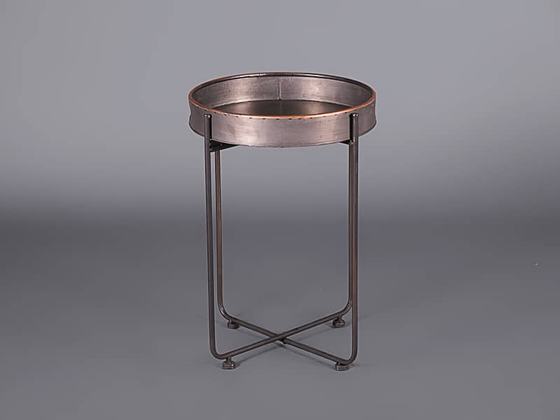 Black round tray table – Medium